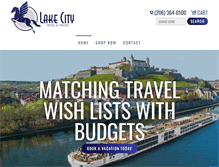 Tablet Screenshot of lakecitytravel.com